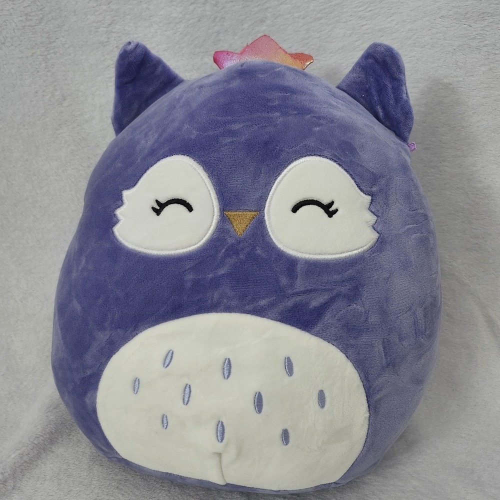 SQUISHMALLOWS Fania‎ 12 inches Purple White Owl Plush Toy Soft Pillow Toy